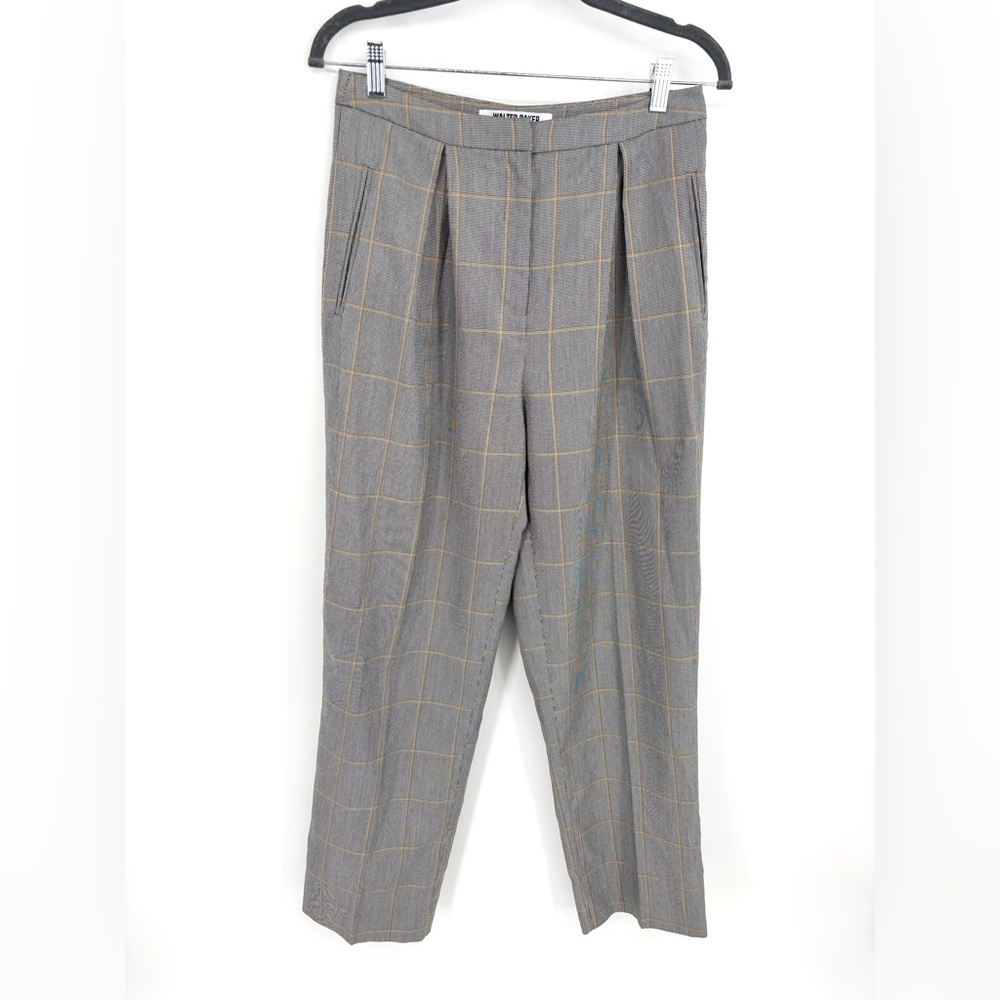 Walter Baker Ingrid Pants Plaid‎ Trousers Pleated Size 4 Menswear Career Office